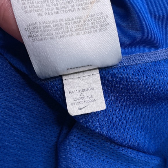 Nike Pro Combat Shirt Mens XL Blue Fitted Short Sleeve Performance Dri Fit - Picture 8 of 13